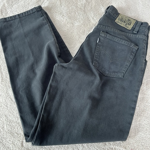 Vintage 90s Levis SilverTab Baggy Jeans Mens 31x32 Gray Wash Wide Leg Skate EUC